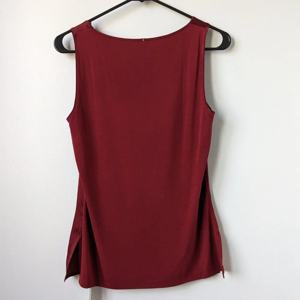 NWT Bundle of 2 intimissimi Silk Modal Tanks in Evergreen and Ribbon Red, size S - Picture 8 of 12